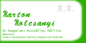 marton molcsanyi business card